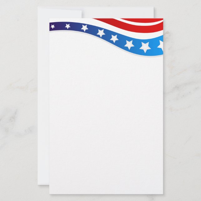 Patriotic Stationery Paper (Front)