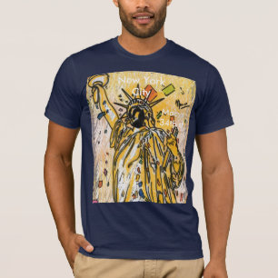 Patriotic Statue of liberty illustration July 4th T-Shirt