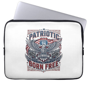 Patriotic Steel Road Guardian Biker Road Freedom P Laptop Sleeve