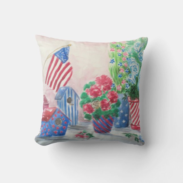 Patriotic Still Life Cushion (Front)
