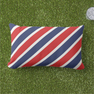 Patriotic Stipes Outdoor Pillow