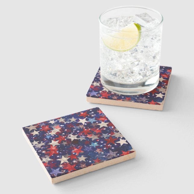 Patriotic Stone Coaster (Side)