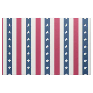 Patriotic Stripes and Stars (large scale vertical) Fabric
