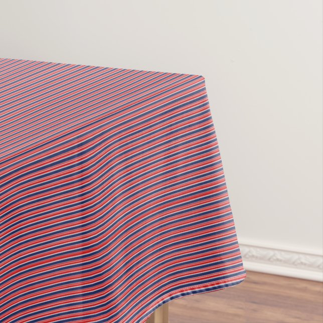 Patriotic Stripes Cotton Tablecloth (In Situ)