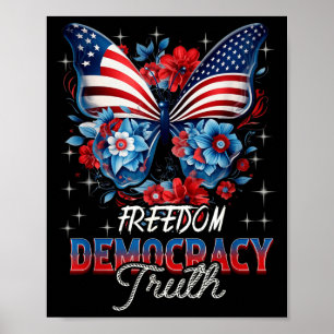 Patriotic Subtle Anti-trump Coquette Patriotic 4th Poster