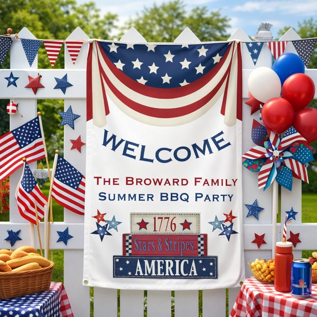 Patriotic Summer BBQ Welcome Banner  (Creator Uploaded)
