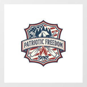 Patriotic Summer Camp Spirit Vector Graphic Tee_1