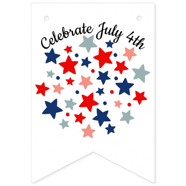 Patriotic Summer July 4th bunting (First Flag)