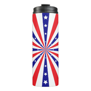 Patriotic Sun Burst Thermal Tumbler