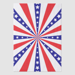 Patriotic Sun Burst Tissue Paper