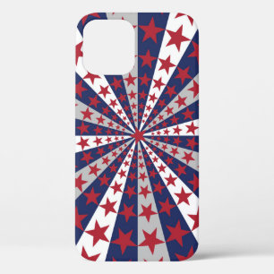 Patriotic Sunburst: American Flag Artwork iPhone 12 Case
