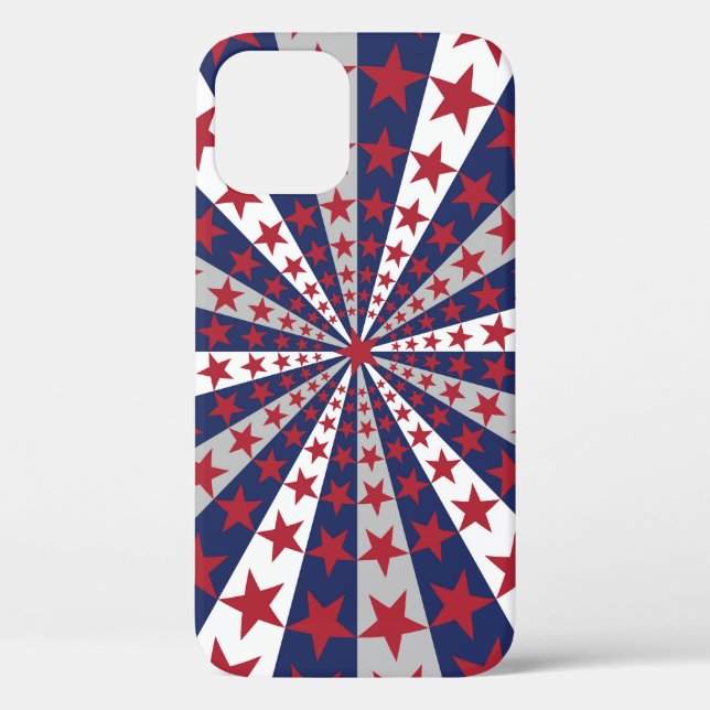 Patriotic Sunburst: American Flag Artwork Case-Mate iPhone Case (Back)