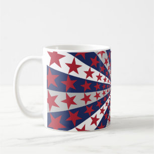Patriotic Sunburst: American Flag Artwork Coffee Mug