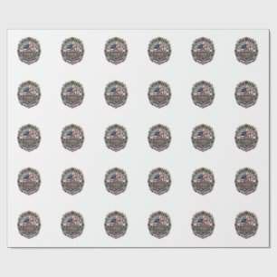 Patriotic Sunflower Farm Vector Graphic Tee_1 Wrapping Paper