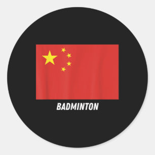 Patriotic Support Badminton China Team Sport China Classic Round Sticker