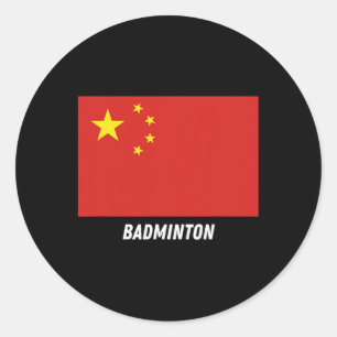 Patriotic Support Badminton China Team Sport China Classic Round Sticker
