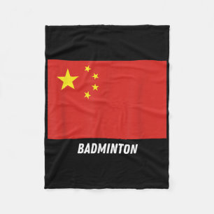 Patriotic Support Badminton China Team Sport China Fleece Blanket
