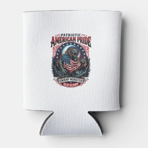 Patriotic Swamp Monster Old Glory Horror Monster P Can Cooler