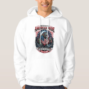Patriotic Swamp Monster Old Glory Horror Monster P Hoodie