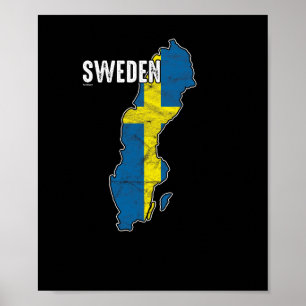 Patriotic Sweden Flag Swedish Nationalism Poster