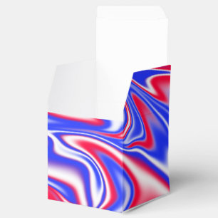 Patriotic Swirl: Red White and Blue Marble, Favour Box