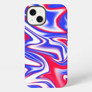 "Patriotic Swirl: The Red, White, and Blue Marble" iPhone 13 Case