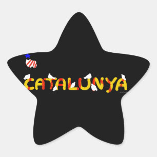 Patriotic Symbol, Catalonia freedom , Catalunya Star Sticker