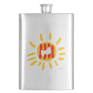 Patriotic Symbol, Catalonia freedom dove Hip Flask