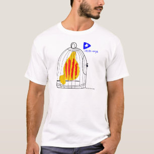 Patriotic Symbol, Catalonia freedom dove in cage T-Shirt
