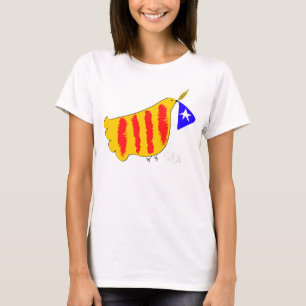 Patriotic Symbol, Catalonia freedom dove. T-Shirt
