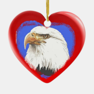 Patriotic Symbols Heart Ornament