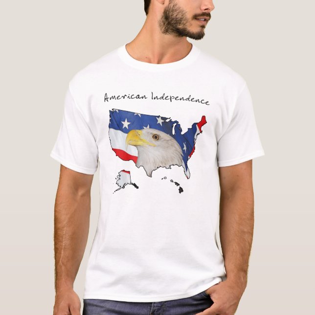 Patriotic Symbols of American Independence T-Shirt (Front)