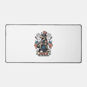 Patriotic T-Rex 4th of July Vintage Shirt Design_1 Desk Mat