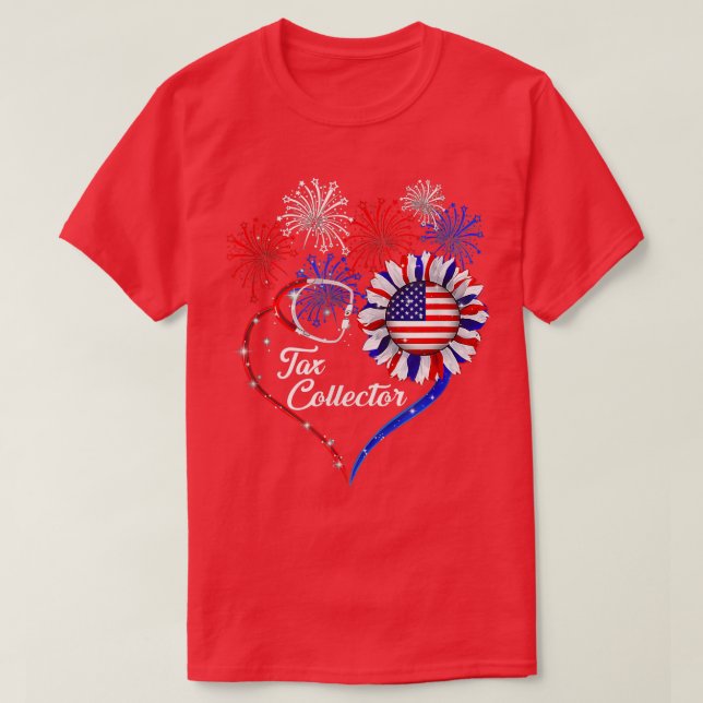 Patriotic Ta Collector 4th Of July American Flag S T-Shirt (Design Front)