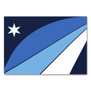 Patriotic table card with Flag of Columbia, SC