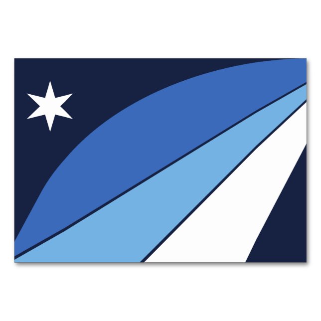 Patriotic table card with Flag of Columbia, SC (Front)