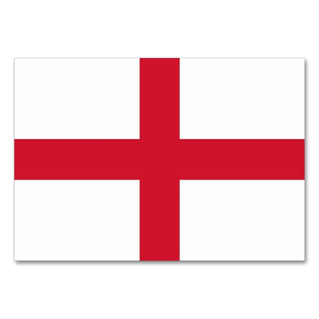 Patriotic table card with Flag of England (Back)