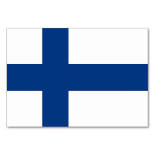 Patriotic table card with Flag of Finland