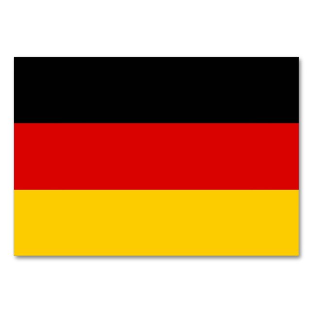 Patriotic table card with Flag of Germany (Back)