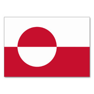 Patriotic table card with Flag of Greenland
