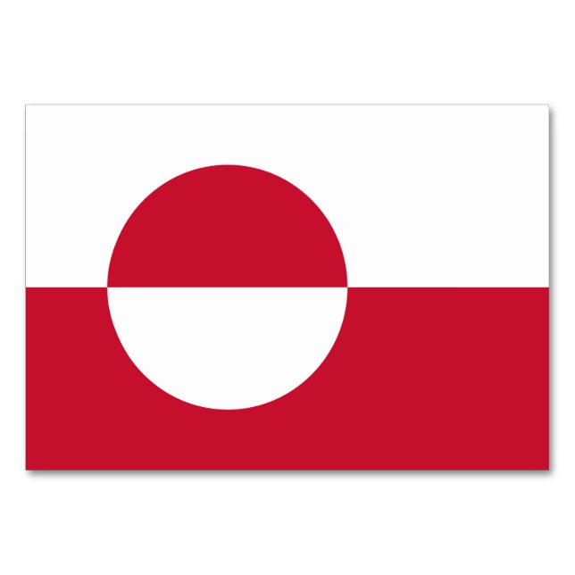 Patriotic table card with Flag of Greenland (Back)