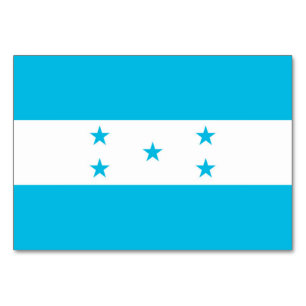 Patriotic table card with Flag of Honduras