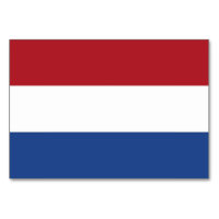 Patriotic table card with Flag of Netherlands