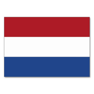 Patriotic table card with Flag of Netherlands