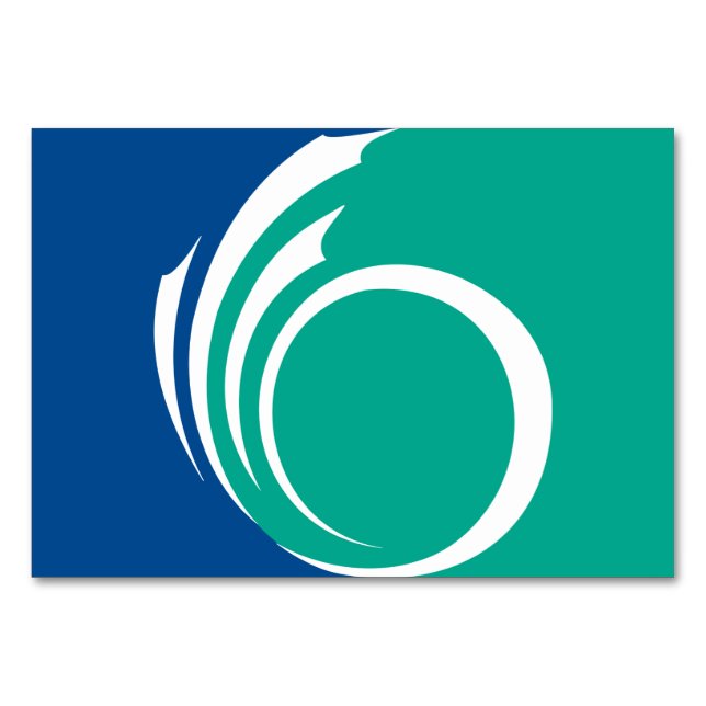 Patriotic table card with Flag of Ottawa, Canada (Front)