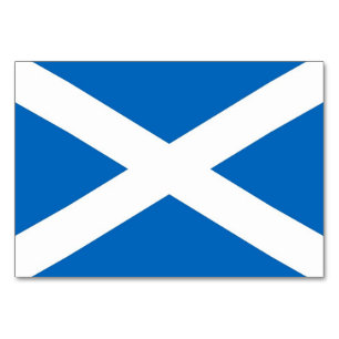 Patriotic table card with Flag of Scotland