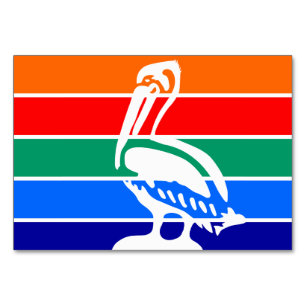 Patriotic table card with Flag of St. Petersburg