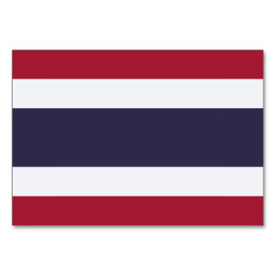 Patriotic table card with Flag of Thailand