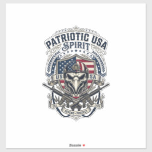 Patriotic Tactical Eagle Skull Military Inspired S