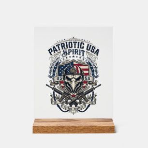 Patriotic Tactical Eagle Skull Military Inspired S Acrylic Sign